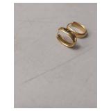 10K Gold Oval Hoop Earrings