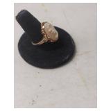 Shell Cameo Ring in 10k Gold Setting