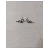 Sterling Silver Amethyst Butterfly Earrings