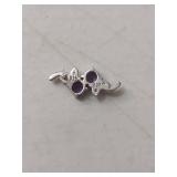 Sterling Silver Amethyst Butterfly Earrings