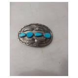 Belt Buckle with Turquoise
