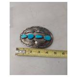 Belt Buckle with Turquoise