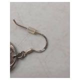 Sterling Silver Double Hoop Butterfly Earrings