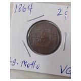1864 Two Cent Piece