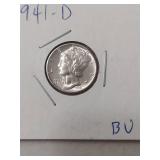 1941-D Mercury Silver Dime - Uncirculated