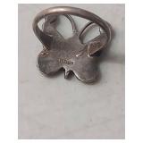 Sterling Silver Turquoise Butterfly Ring