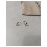 10k Gold Crystal Lever Back Earrings