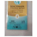 Benchmark Strategic Metals .999 Fine 1/8 Grain Gold Bar