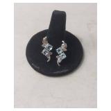 Blue Topaz Butterfly Sterling Silver Earrings