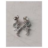 Blue Topaz Butterfly Sterling Silver Earrings