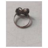 Turquoise and Coral Butterfly Ring