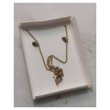 Oval Pendant Necklace and Earring Set