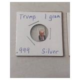 (2) Trump 2024 1 Gram .999 Fine Silver Bar