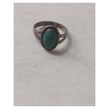 Sterling Silver Turquoise Oval Ring