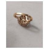 Black Onyx Flower Ring in Box