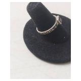 Sterling Silver Amethyst Ring with Marcasite Detail