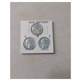 1943 Steel War Penny Set - P-D-S Mint Marks