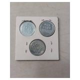 1943 Steel War Penny Set - P-D-S Mint Marks