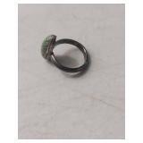 Green Turquoise Silver Ring