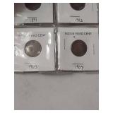 (6) Indian Head Cent Collection 1865-1907