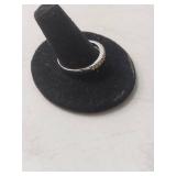 Sterling Silver Yellow Band Ring