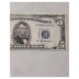 1953 US $5 Silver Certificate