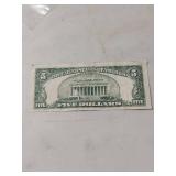 1953 US $5 Silver Certificate
