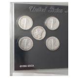 Mercury Dime Collection Set 1916-1945
