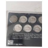 WWII Silver Jefferson Nickel Set with Certificate