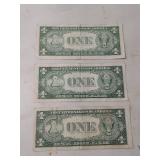 1935 Silver Certificate One Dollar Bills - Set of 3