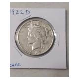 1922 D Peace Silver Dollar