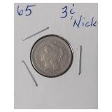 1865 Three Cent Nickel