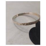 Sterling Silver Engraved Bangle Bracelet