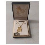 Rhinestone Necklace and Earring Set