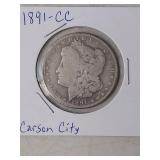 1891 Carson City Morgan Silver Dollar