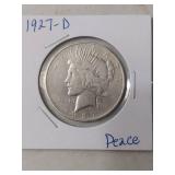 1927-D Peace Silver Dollar