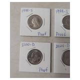 (4) US Proof Quarters