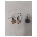 Handcrafted Stone and Turquoise Earring Set