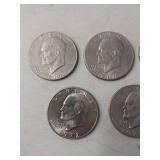(5) Eisenhower Dollar Coin Collection