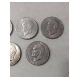 (5) Eisenhower Dollar Coin Collection