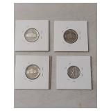 (4) Proof Coins - Jefferson Nickels and Roosevelt Dime