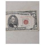 1963 US $5 Red Seal Note