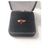 Red Heart Ring in Box