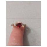 Red Heart Ring in Box