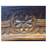 Ornate Wooden Wall Mirror with Floral Carvings