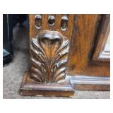 Ornate Wooden Wall Mirror with Floral Carvings