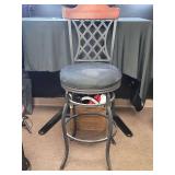 Adjustable Bar Stool with Lattice Back