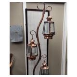 Copper Finish Garden Lantern with Stand