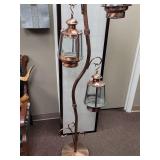 Copper Finish Garden Lantern with Stand