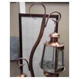 Copper Finish Garden Lantern with Stand